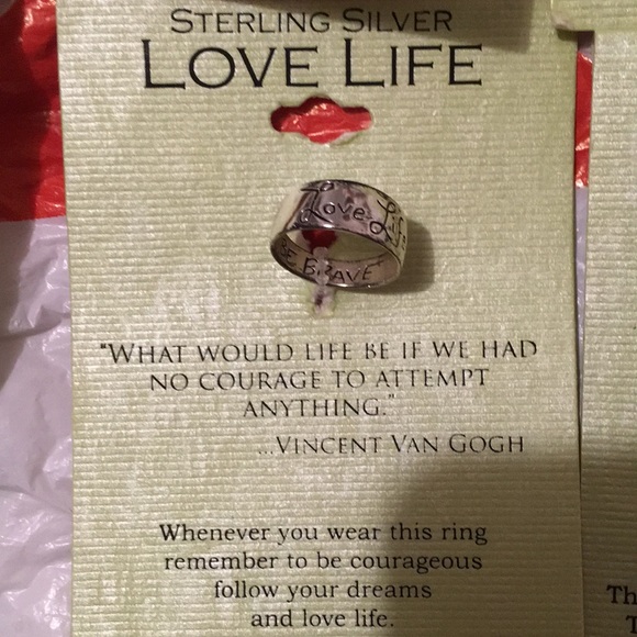 Silver Rings Peace Sign Love Life Journey - Picture 3 of 5